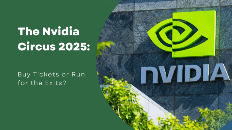 Nvidia logo outside corporate building promoting investment opportunities and stock trading.