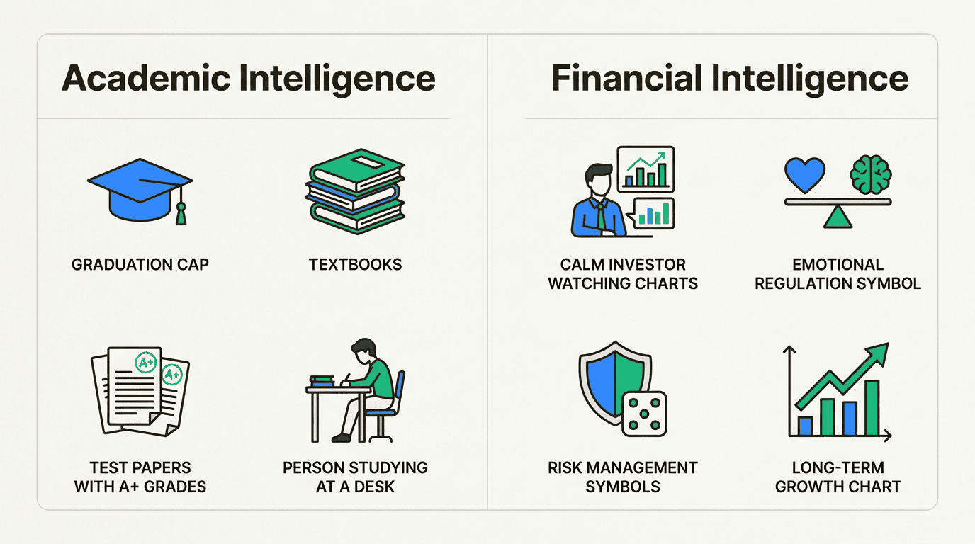 The critical distinction between book smarts and money smarts