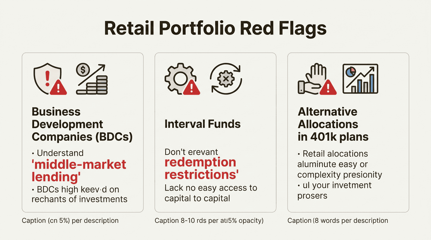 Retail investors should scan their portfolios for these specific vehicles to ensure they aren't unknowingly exposed to illiquid private debt.