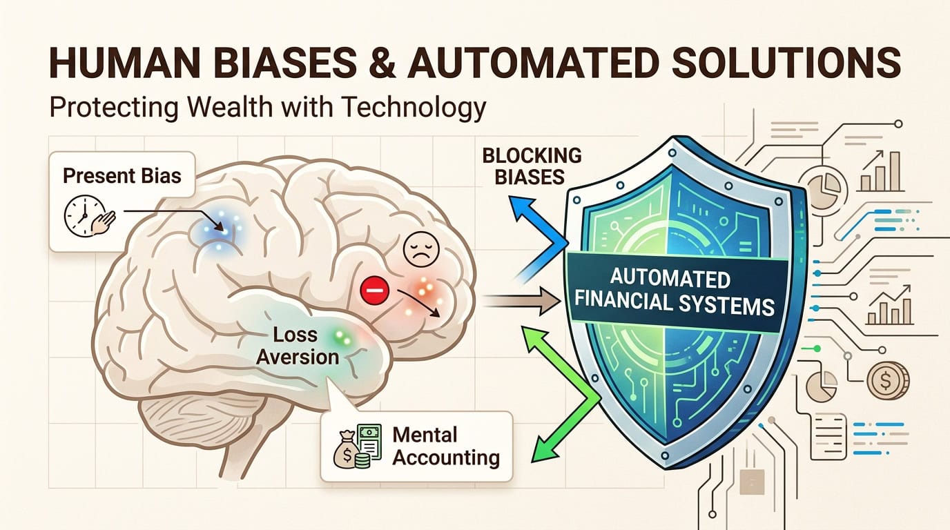 Automating your finances creates a system that bypasses natural cognitive biases that often lead to poor spending and investment choices