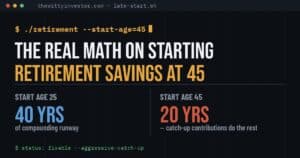 retirement savings at 45